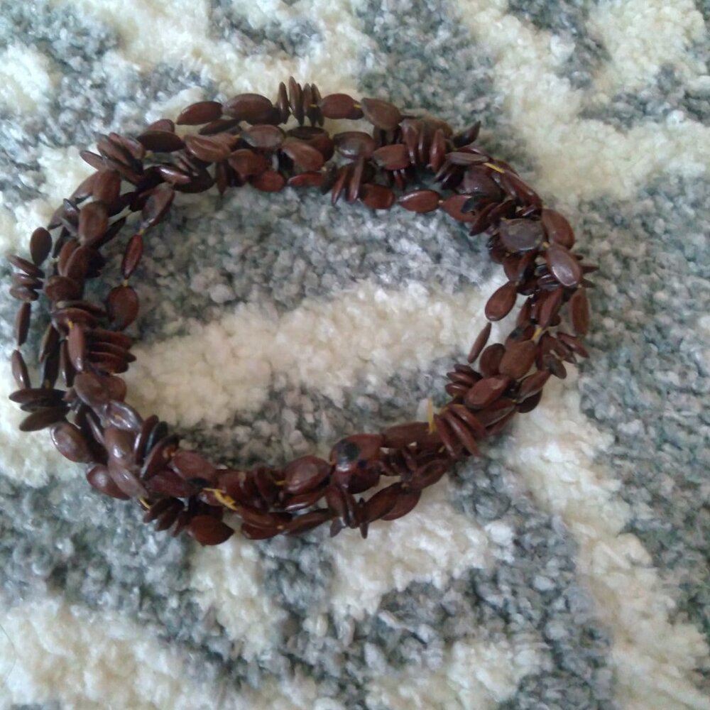 Vintage Watermelon seed Necklace. BOHO. Unique. Hippie style. 2/$12